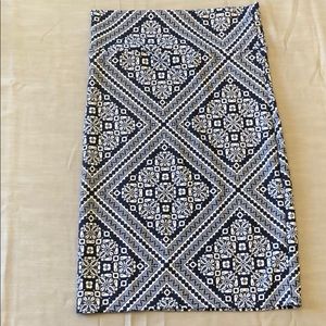 Navy blue pencil skirt